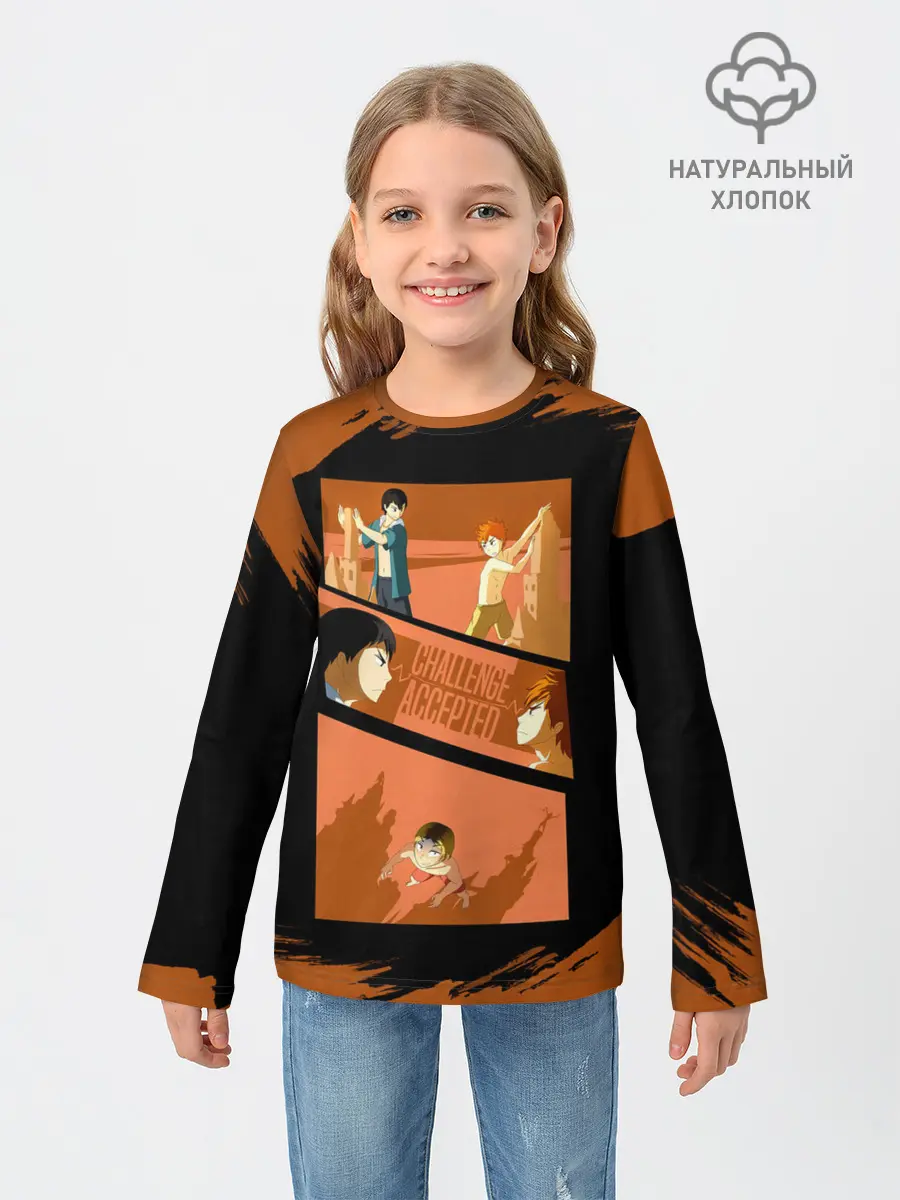 Детский лонгслив / Противостояние Хината и Кагеяма | Haikyuu!!