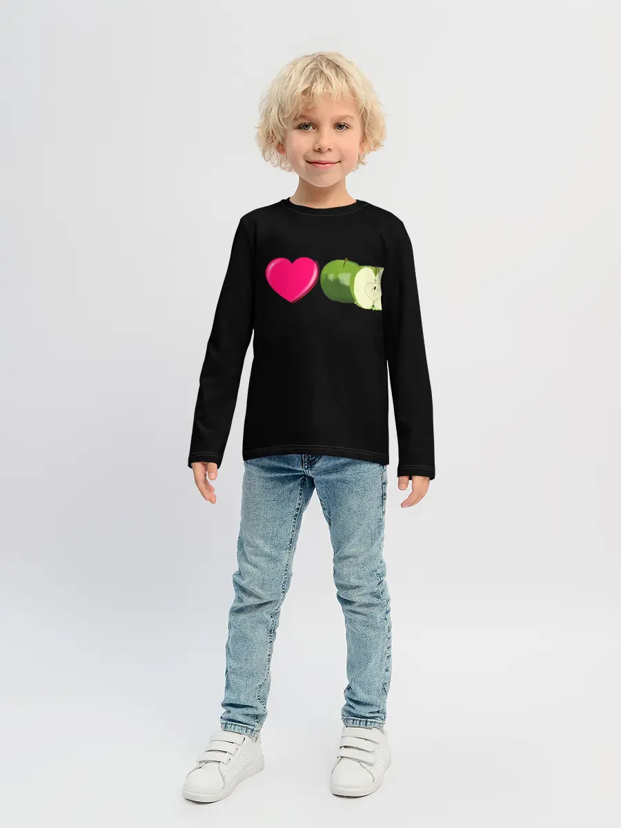 Детский лонгслив / I LOVE APPLE