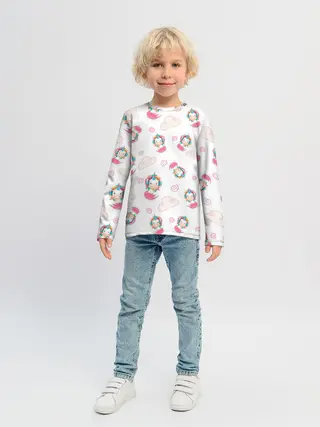 Детский лонгслив / Радужные Единороги