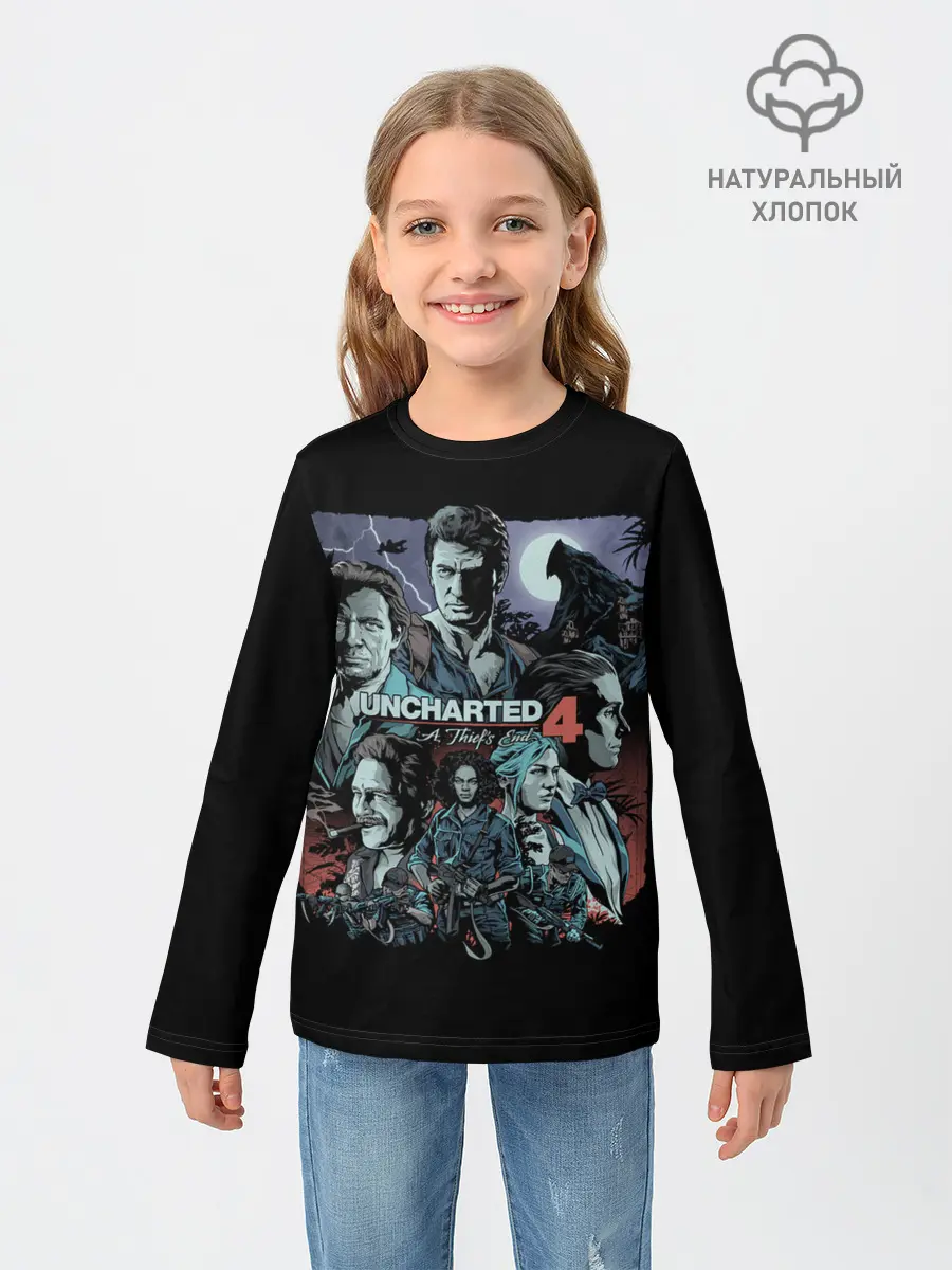 Детский лонгслив / Team Uncharted