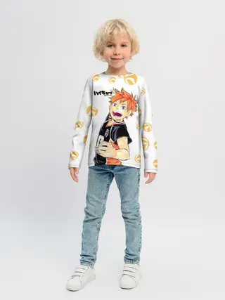 Детский лонгслив / Мощный удар Шоё Хината Haikyuu!!