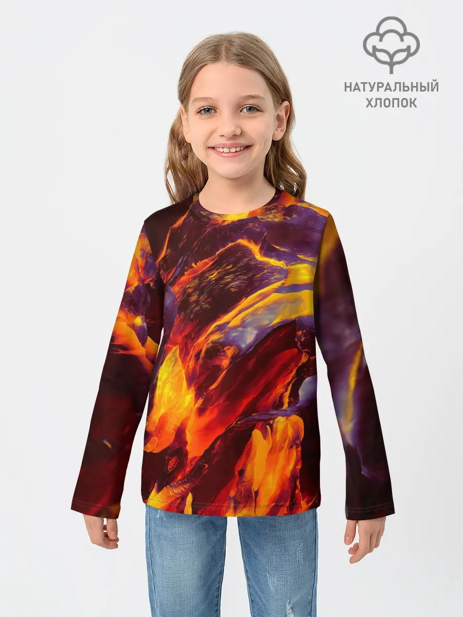 Детский лонгслив / ОГНЕННЫЙ ГРАНЖ | FIRE GRUNGE