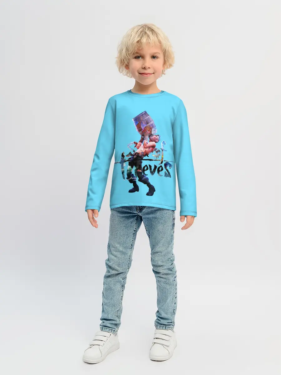 Детский лонгслив / Пират с бочкой рома