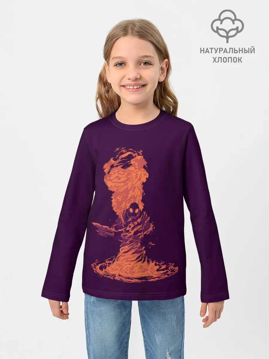 Детский лонгслив / Pyro in fire