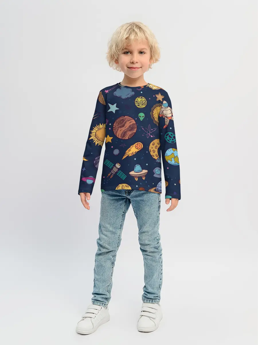 Детский лонгслив / Космический мир