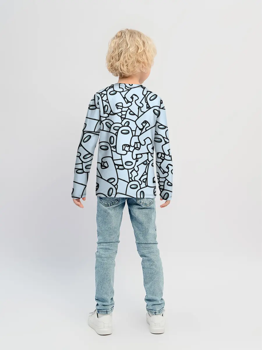 Детский лонгслив / among us mem