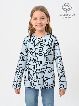 Детский лонгслив / among us mem