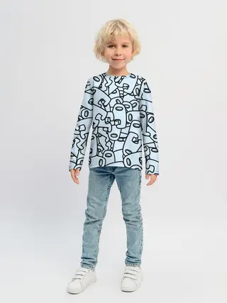 Детский лонгслив / among us mem