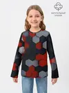 Детский лонгслив / РАЗНОЦВЕТНЫЕ СОТЫ 3D