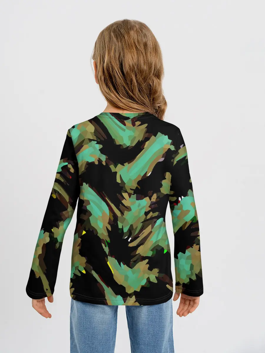 Детский лонгслив / Изумрудные осколки кристаллов