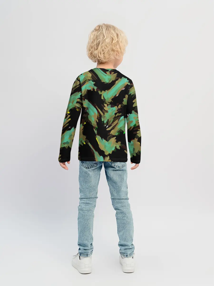 Детский лонгслив / Изумрудные осколки кристаллов