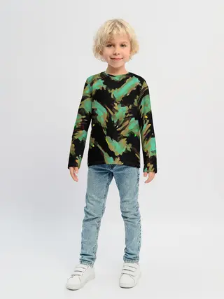 Детский лонгслив / Изумрудные осколки кристаллов