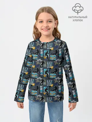 Детский лонгслив / SNOWBOARD