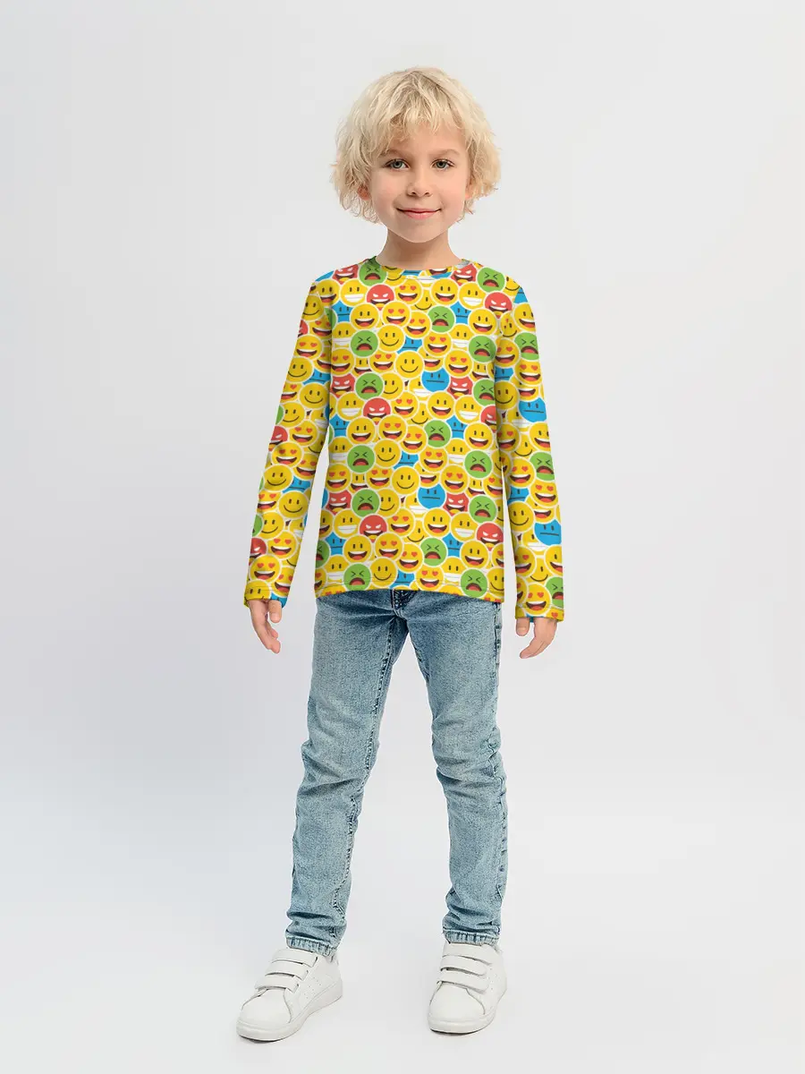 Детский лонгслив / Смайлики