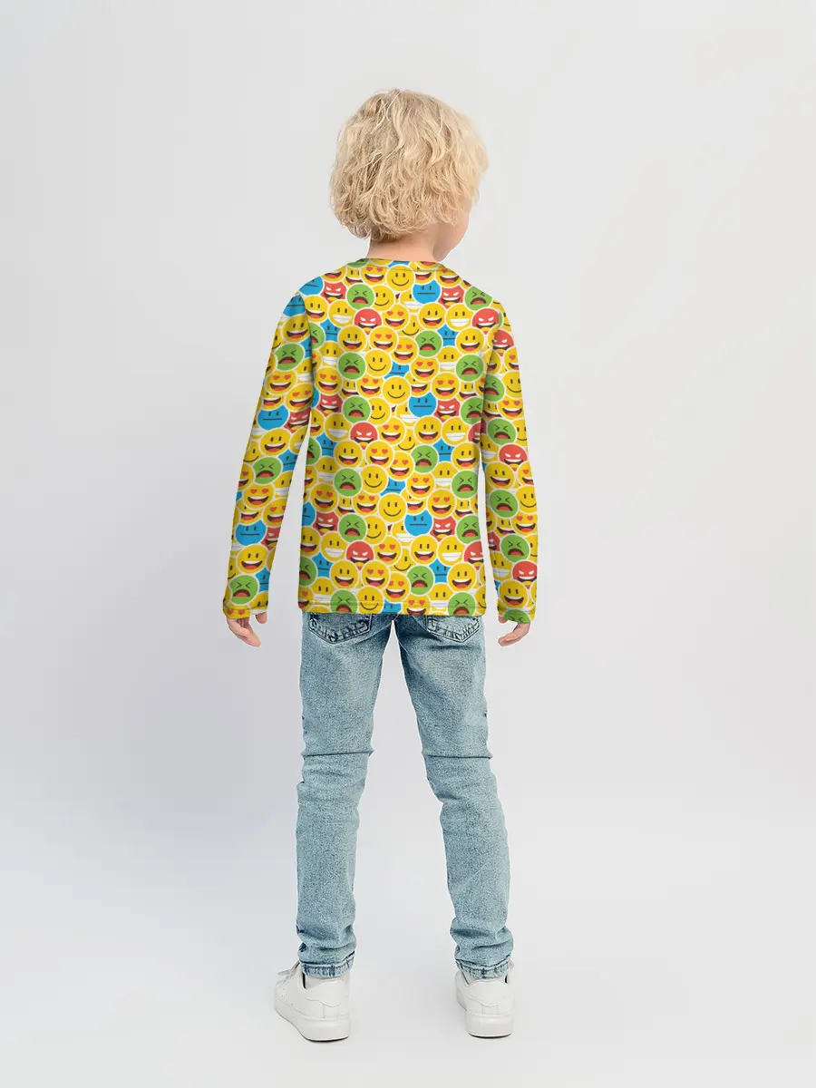 Детский лонгслив / Смайлики