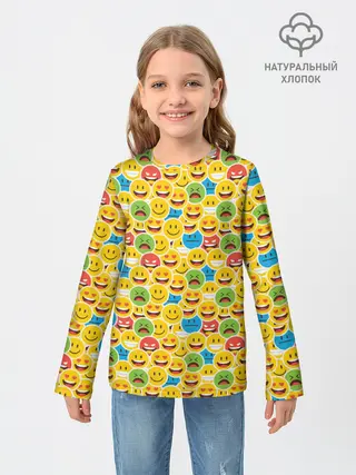 Детский лонгслив / Смайлики