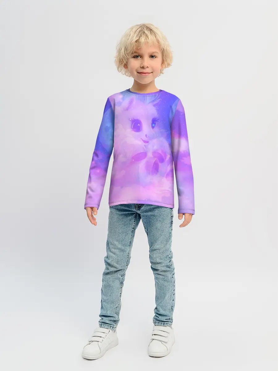 Детский лонгслив / Пони в облаках