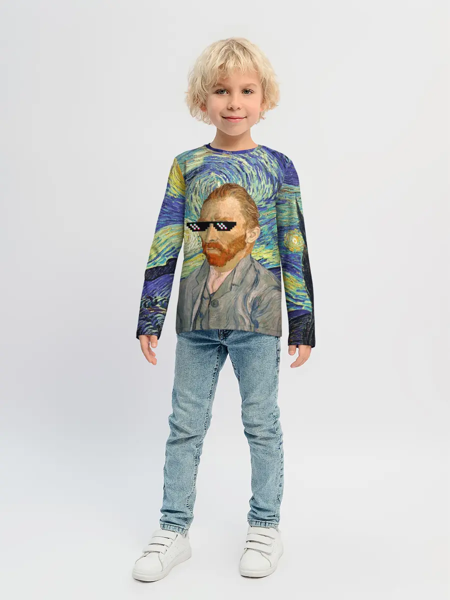 Детский лонгслив / Ван Гог - Deal with it