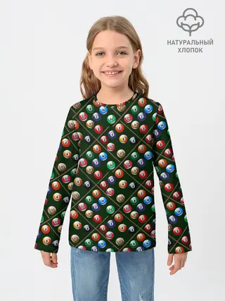 Детский лонгслив / Бильярд