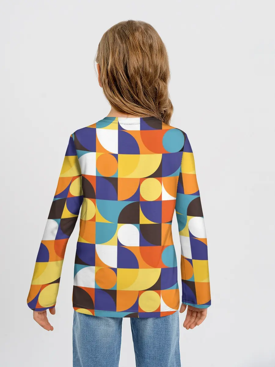 Детский лонгслив / Геометрия