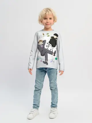 Детский лонгслив / Моб и учитель Рейген Аратака