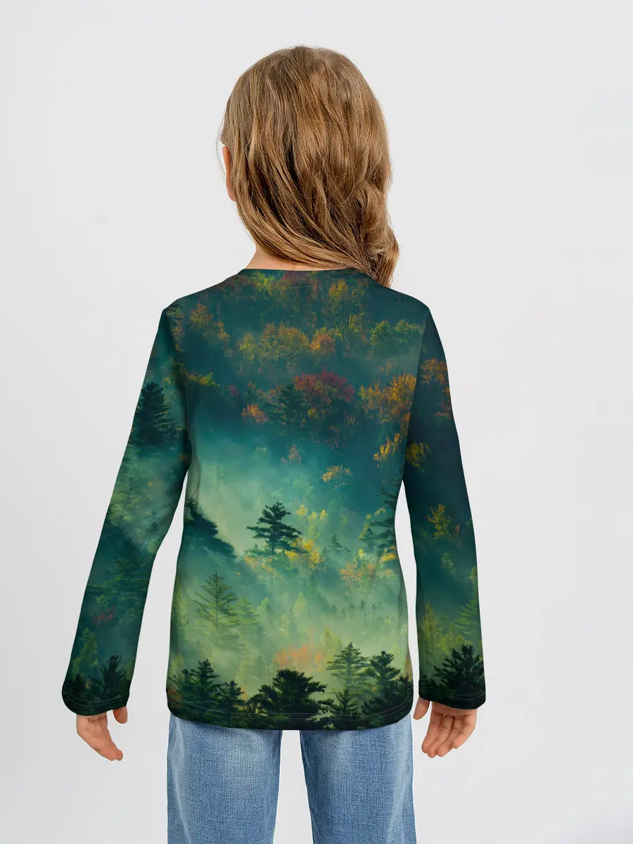 Детский лонгслив / ПРИРОДА МОЙ ХРАМ