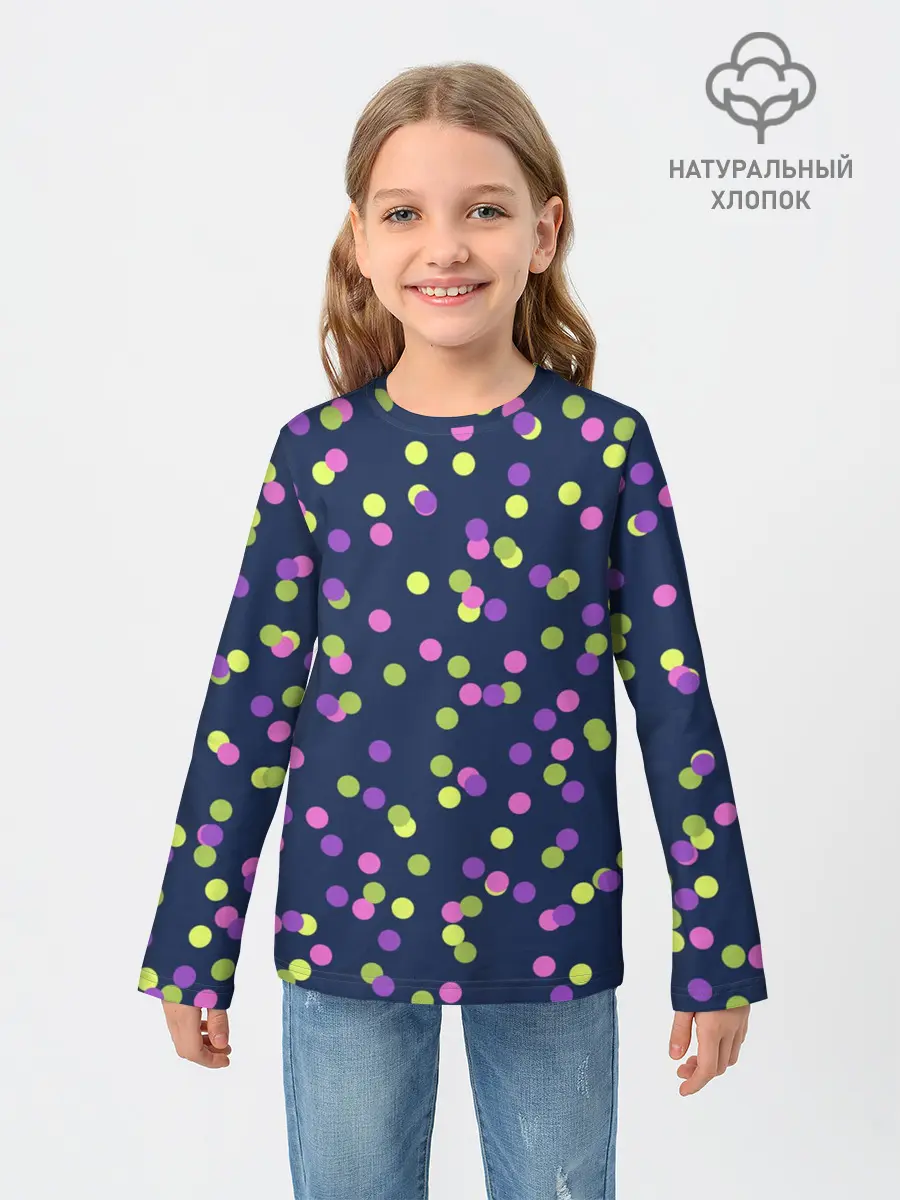 Детский лонгслив / Абстракция-3. Горох