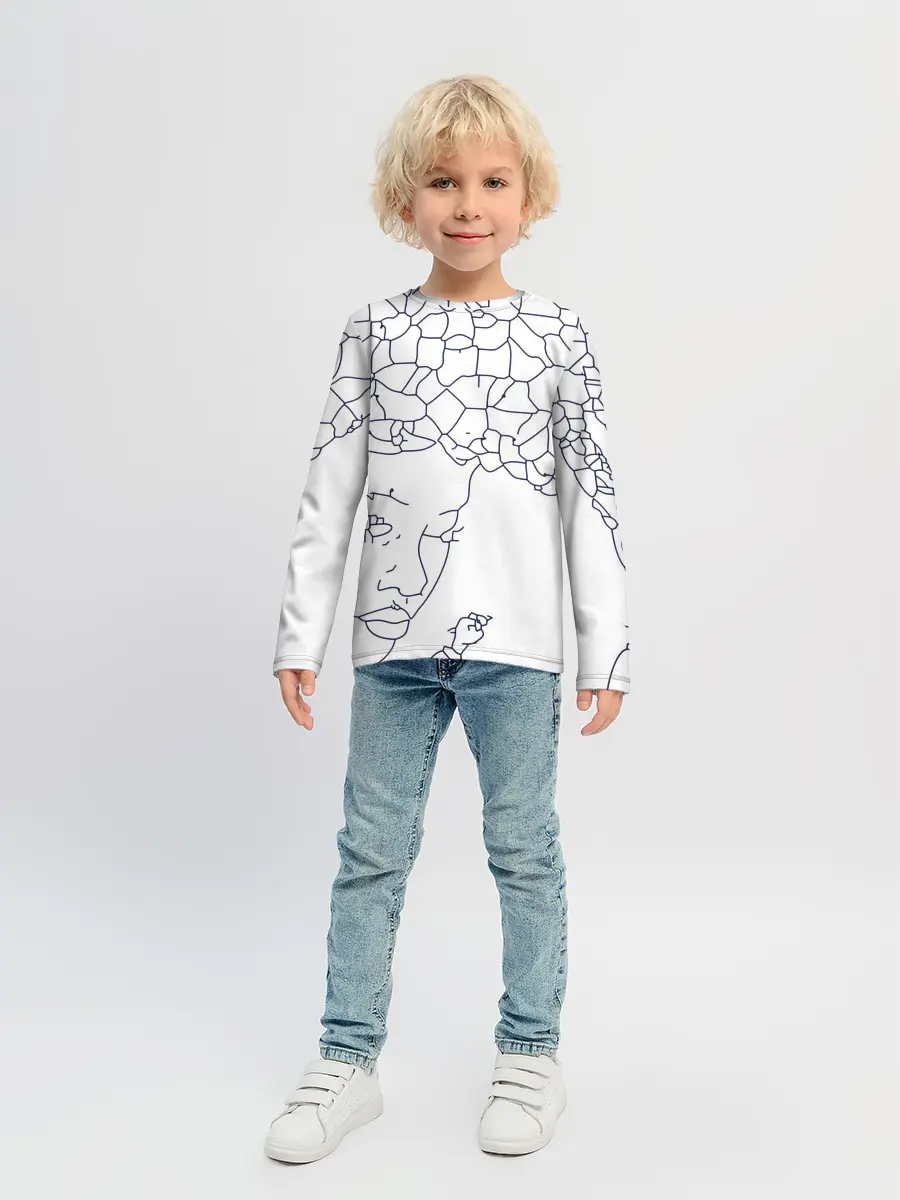Детский лонгслив / Афро абстракция