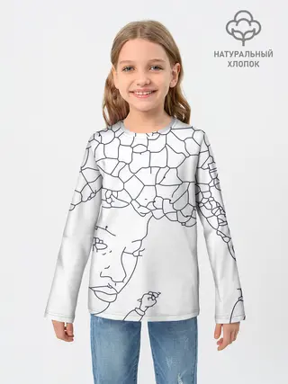 Детский лонгслив / Афро абстракция