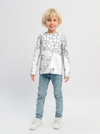 Детский лонгслив / Афро абстракция