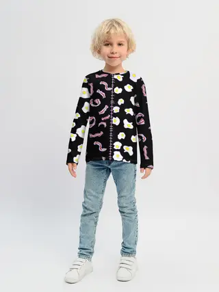 Детский лонгслив / Яичница с беконом