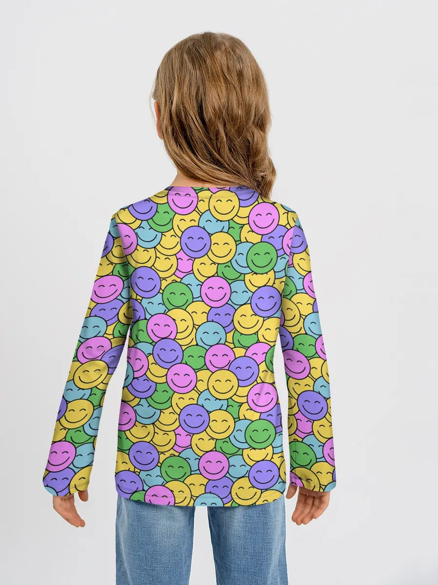 Детский лонгслив / Смайлики