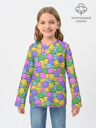 Детский лонгслив / Смайлики