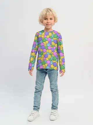 Детский лонгслив / Смайлики