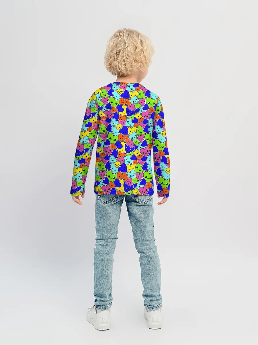 Детский лонгслив / Сердечки