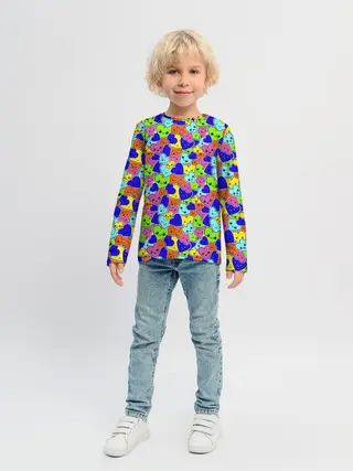 Детский лонгслив / Сердечки