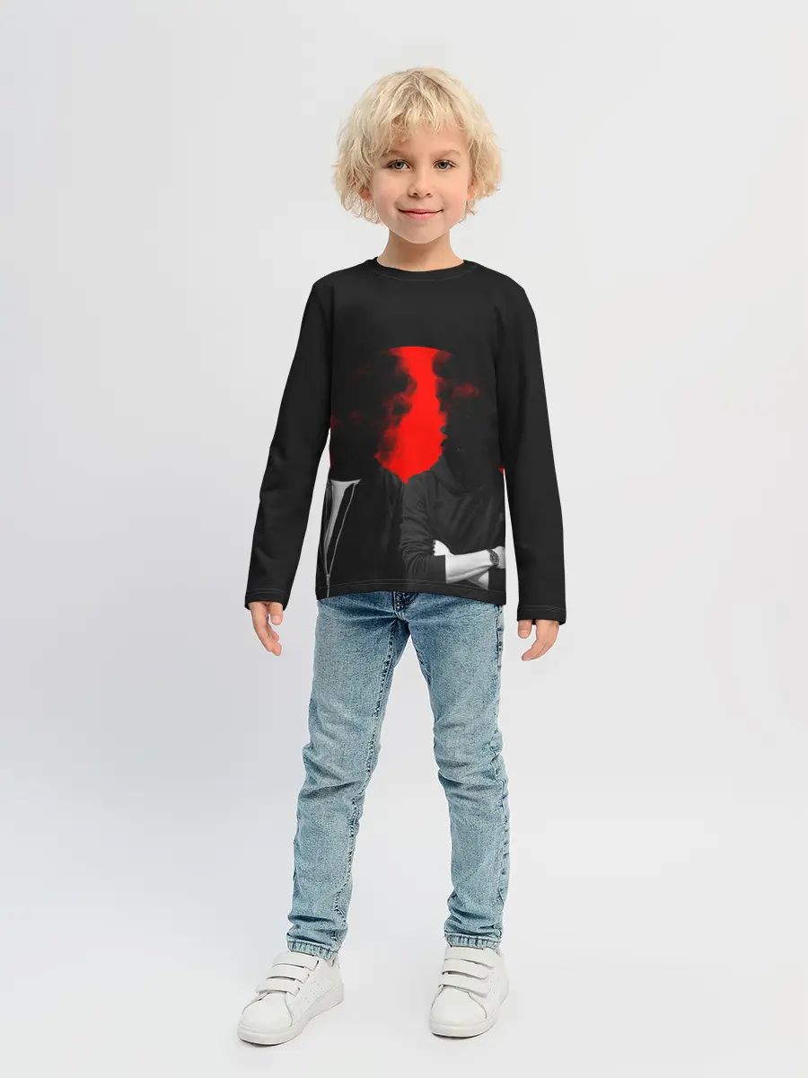 Детский лонгслив / Дымится голова