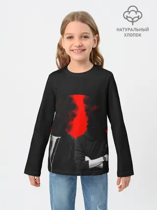 Детский лонгслив / Дымится голова