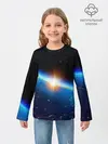 Детский лонгслив / КОСМИЧЕСКИЙ РАССВЕТ 3D