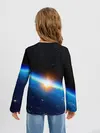 Детский лонгслив / КОСМИЧЕСКИЙ РАССВЕТ 3D