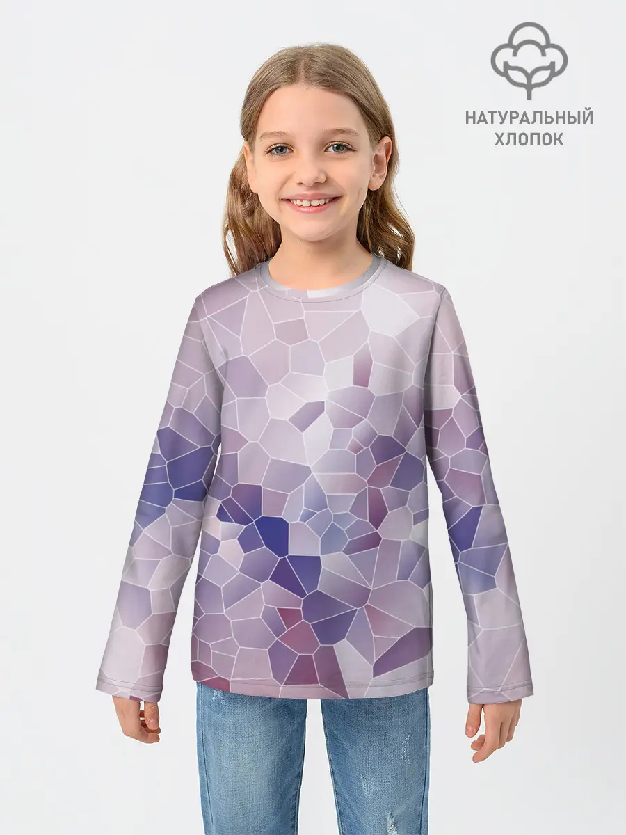 Детский лонгслив / Узор Мозаика