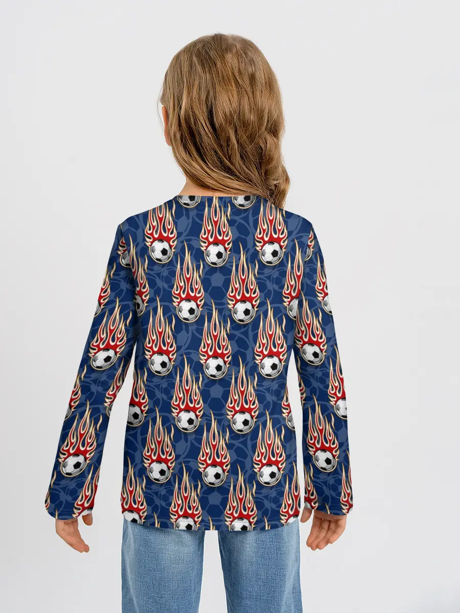 Детский лонгслив / Футбольные Мячи