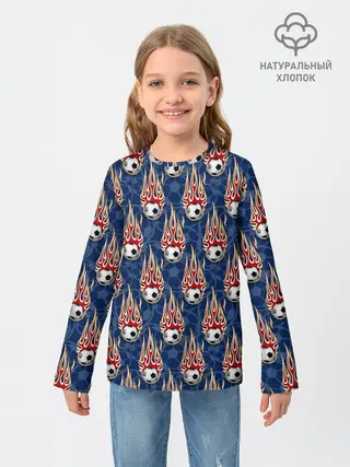 Детский лонгслив / Футбольные Мячи
