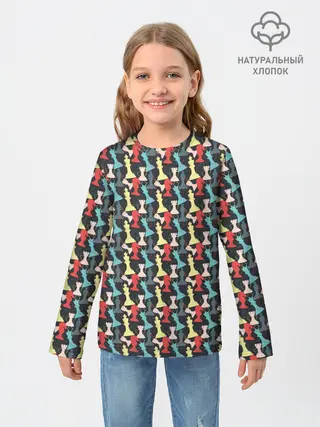 Детский лонгслив / Шахматные Фигуры
