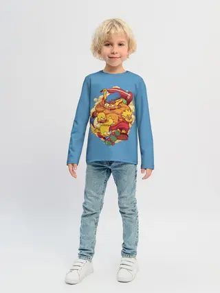 Детский лонгслив / Драка с Симпсонами