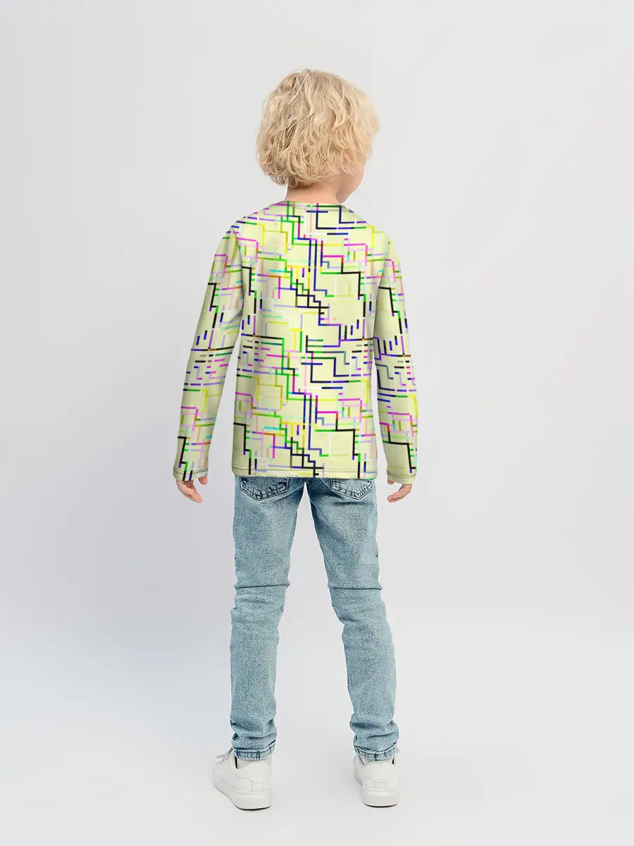 Детский лонгслив / Geometric Color