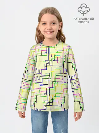 Детский лонгслив / Geometric Color