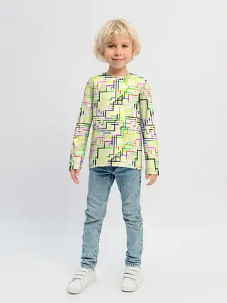 Детский лонгслив / Geometric Color
