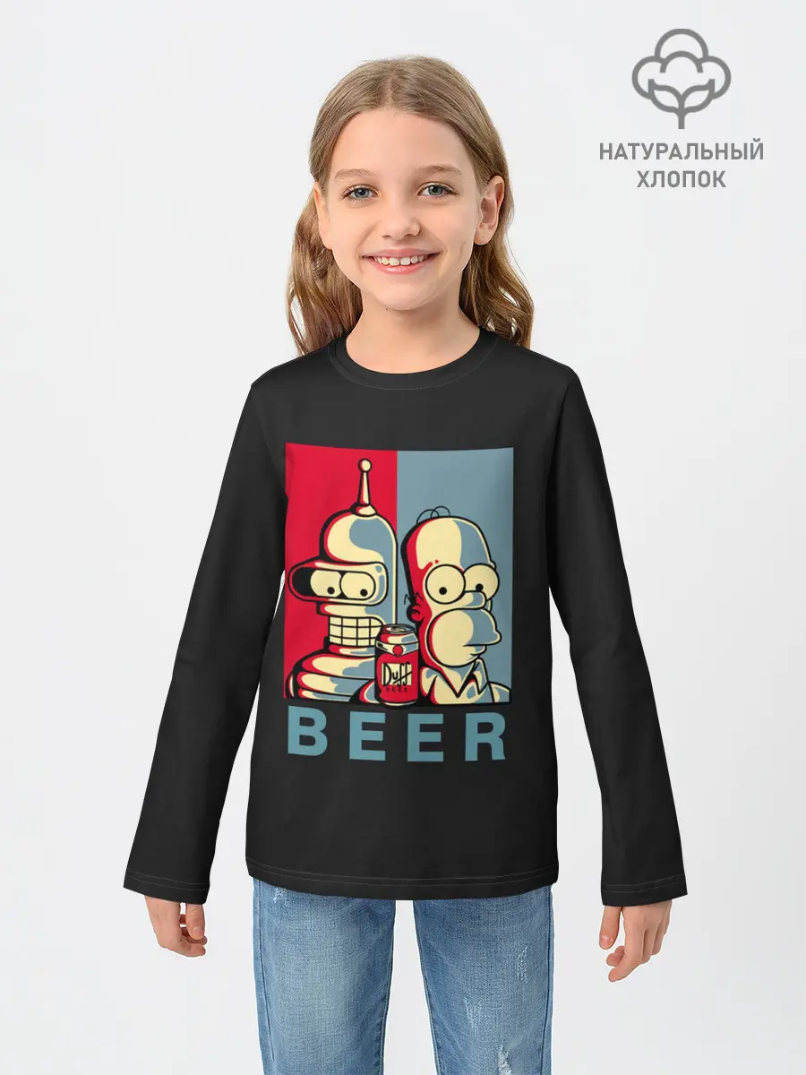 Детский лонгслив / Гомер х Бендер