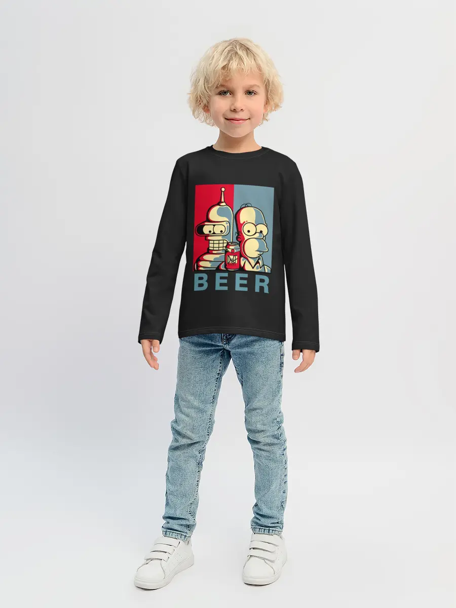 Детский лонгслив / Гомер х Бендер